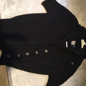 Black short sleeve sweater